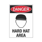 Danger Hard Hat Area Sign - Graphic